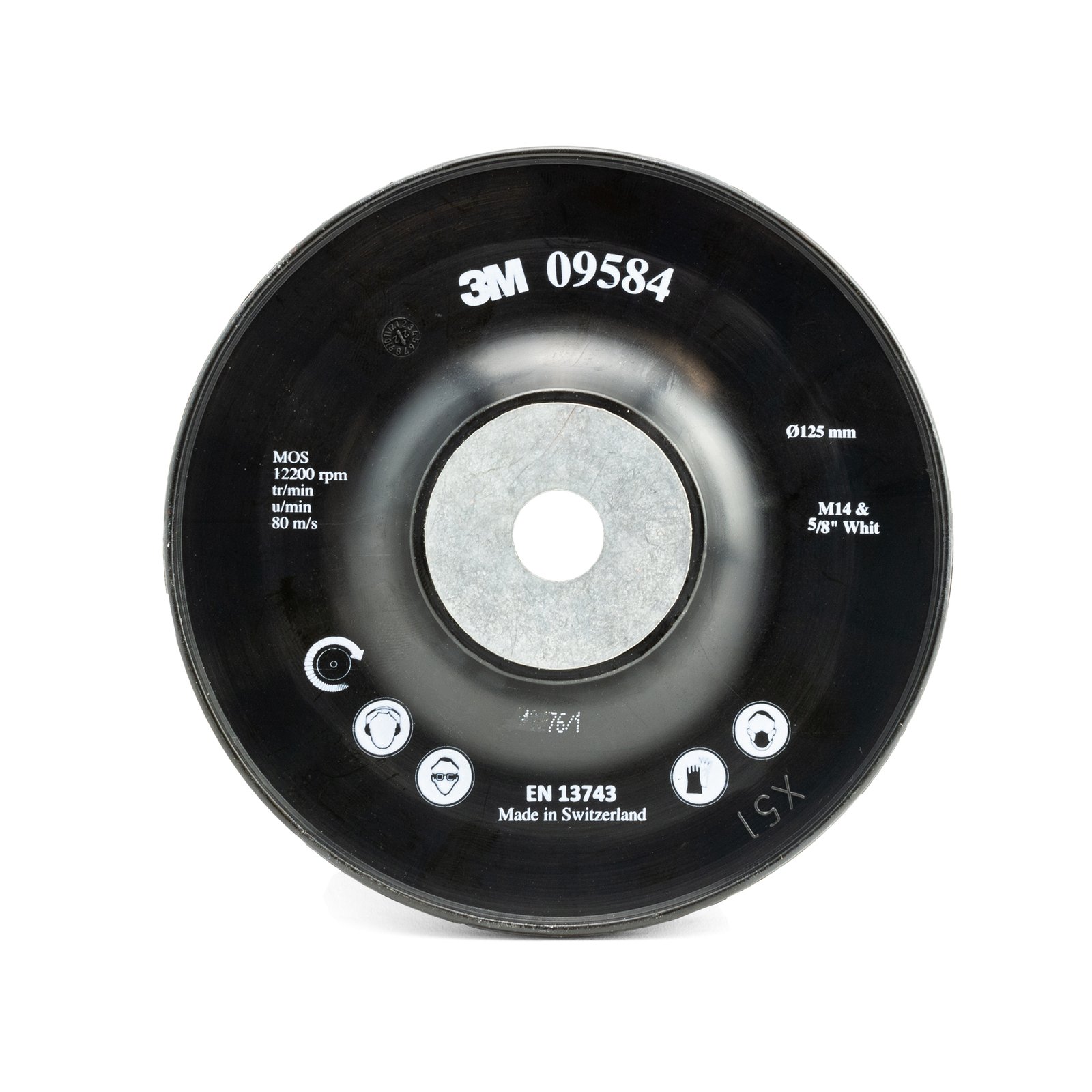 09584_2 3M XC003410047 (09584) 125mm Fibre Disc Backing Up Pad - 2 Each - Image 1