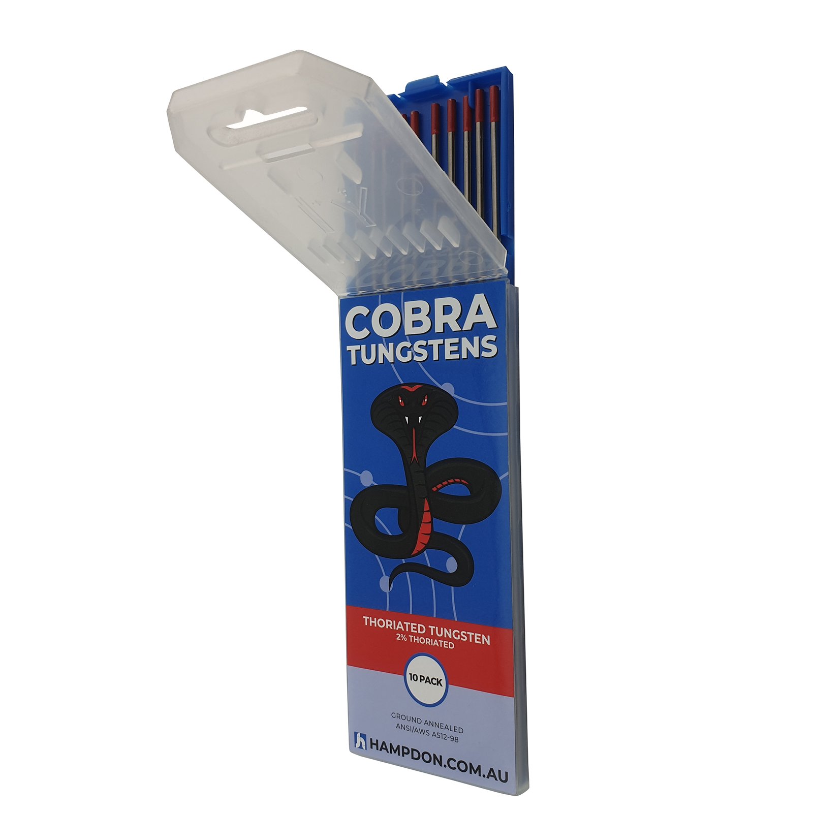 1.0mm 2% Thoriated TIG Tungsten Electrodes 10 Each - Red Tip