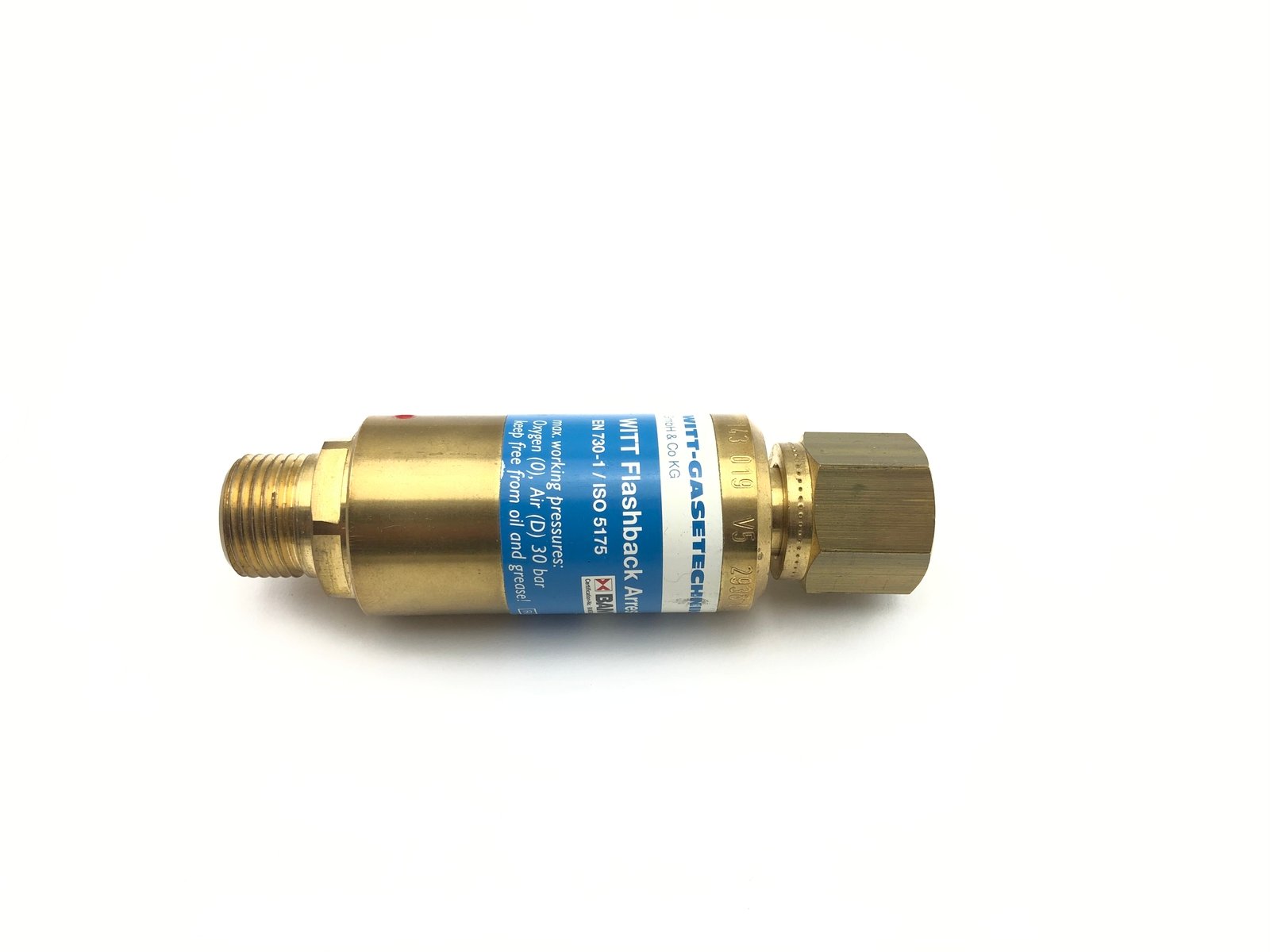WITT 143-019 Flash Back Arrestor for Oxygen & Air