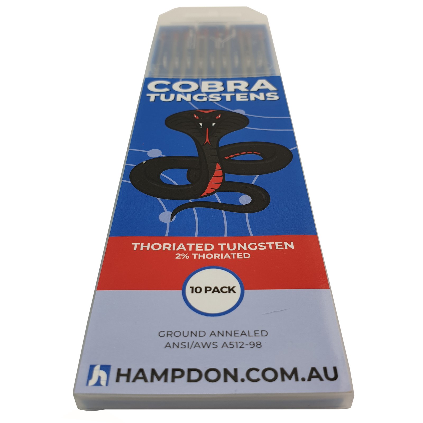 Thoriated 2% 1.6mm & 2.4mm TIG Tungsten Electrodes - Red Tip