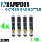 4 x Bromic 1.56 litre Disposable Oxygen Gas Bottle - 12mm Thread 400300 - Made in Italy - Image 6