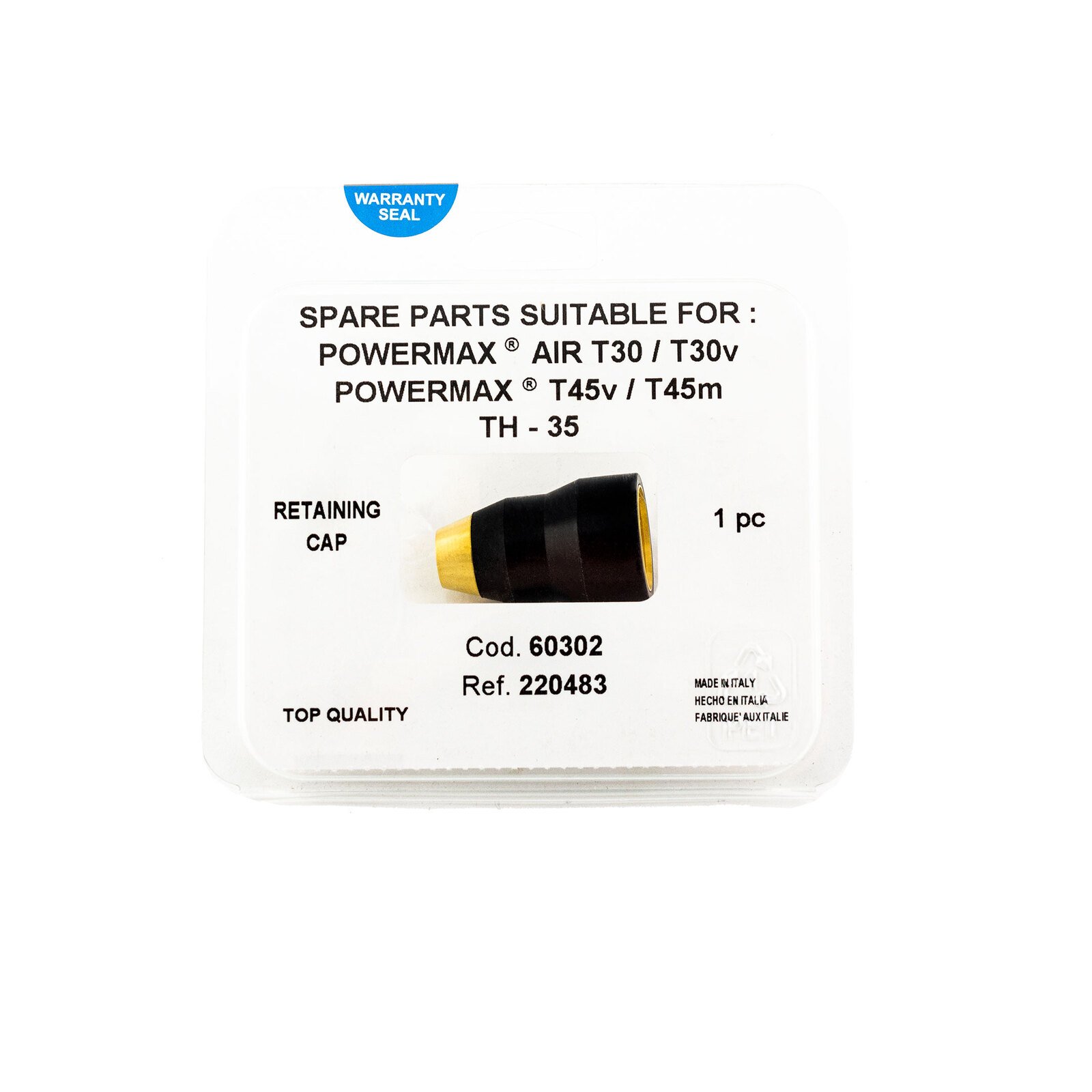 Plasma Cutter Retaining Cap to Suit Hypertherm Powermax 30 - 1 Each