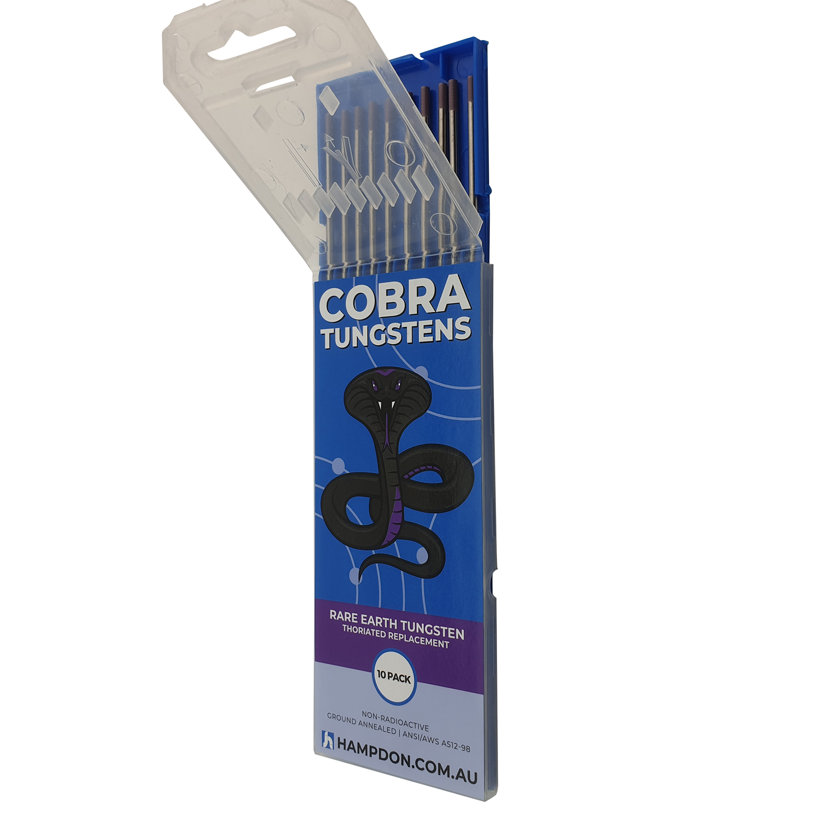 3.2mm Rare Earth TIG Tungsten Electrodes 10 Each - Purple Tip E3