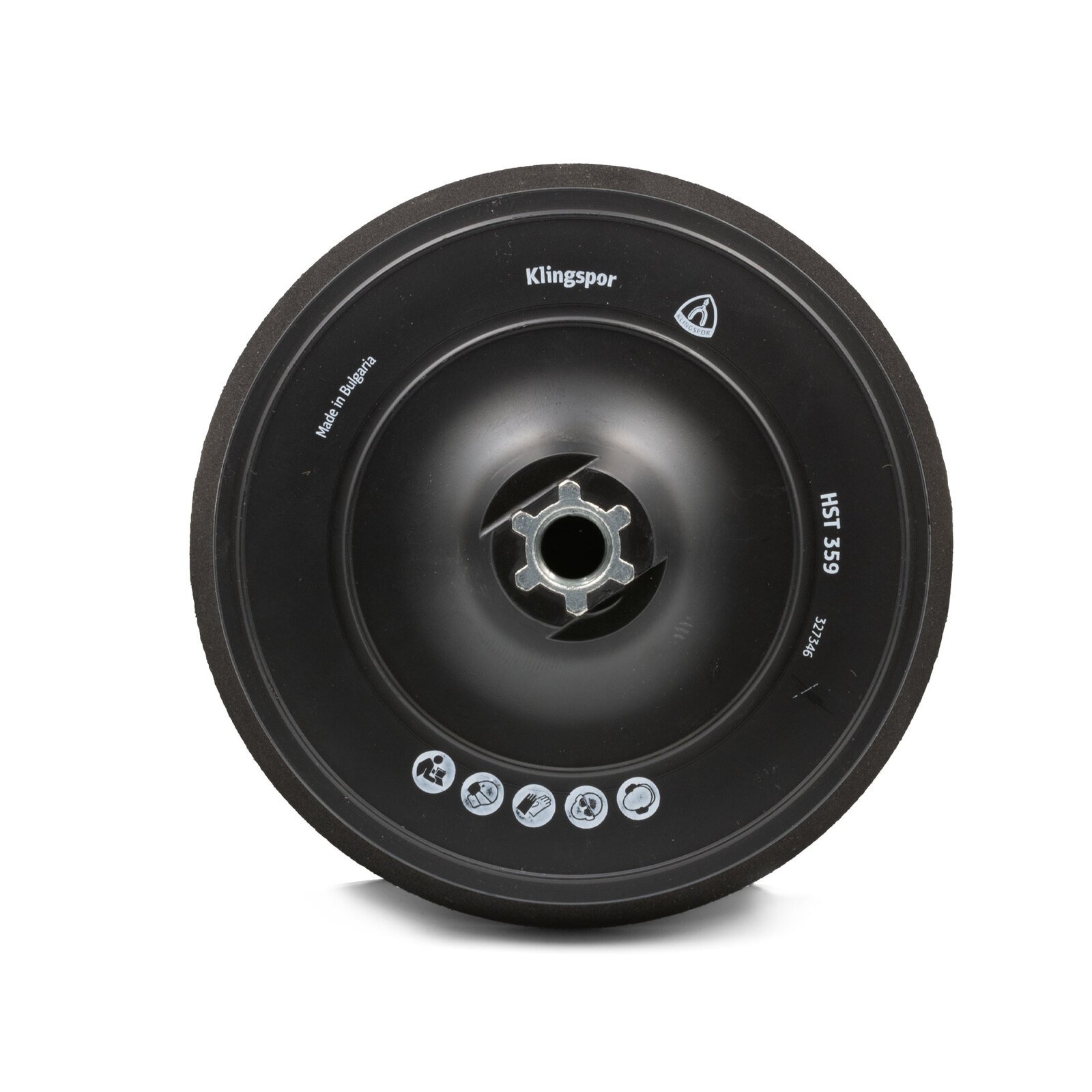 327346 Klingspor 150mm HST 359 Backing Pad Soft Thread M14 for Self Fastening Discs - 1 Each - Image 1