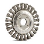 Klingspor 125mm x14mm x22.23mm Mild Steel Twist Knot Wheel Brush 5pk - Image 3