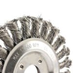 Klingspor 125mm x14mm x22.23mm Mild Steel Twist Knot Wheel Brush 5pk - Image 4