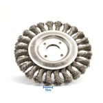 Klingspor 125mm x14mm x22.23mm Mild Steel Twist Knot Wheel Brush 5pk - Image 6