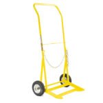 G Size Cylinder Trolley with 200mm Pneumatic Wheels - Image 2