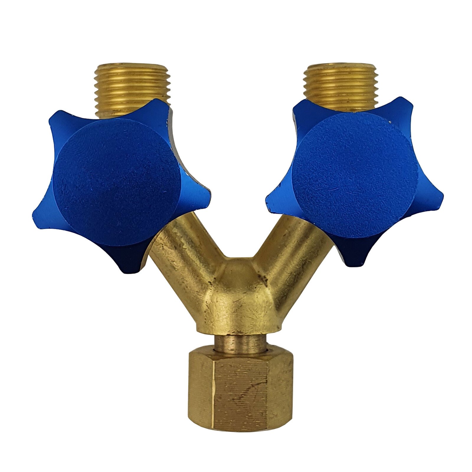 Argon/Oxygen Hose/Fuel Hose Y Piece with Valve Splitter Connector R121 Twin Pack