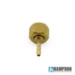 5/8 UNF Regulator Brass Barb Fitting for 4mm Hose - Nut and Barb - Image 6