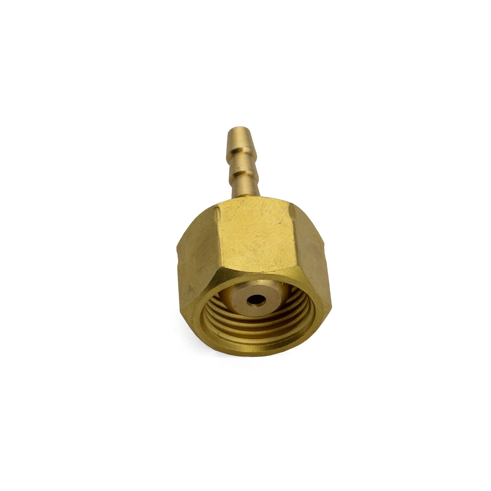 5/8 UNF Regulator Brass Barb Fitting for 4mm Hose - Nut and Barb