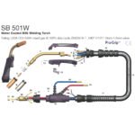 520A 4M Water Cooled MIG Gun MB501 Binzel Style Euro - Image 6