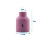 WP-17/18/26 TIG Ceramic Nozzle STUBBY #6 Gas Lens 10pk - Image 4