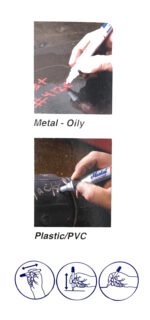 2 x Markal White PRO LINE Marker Paint Pen - Writes On All Surfaces - Image 2