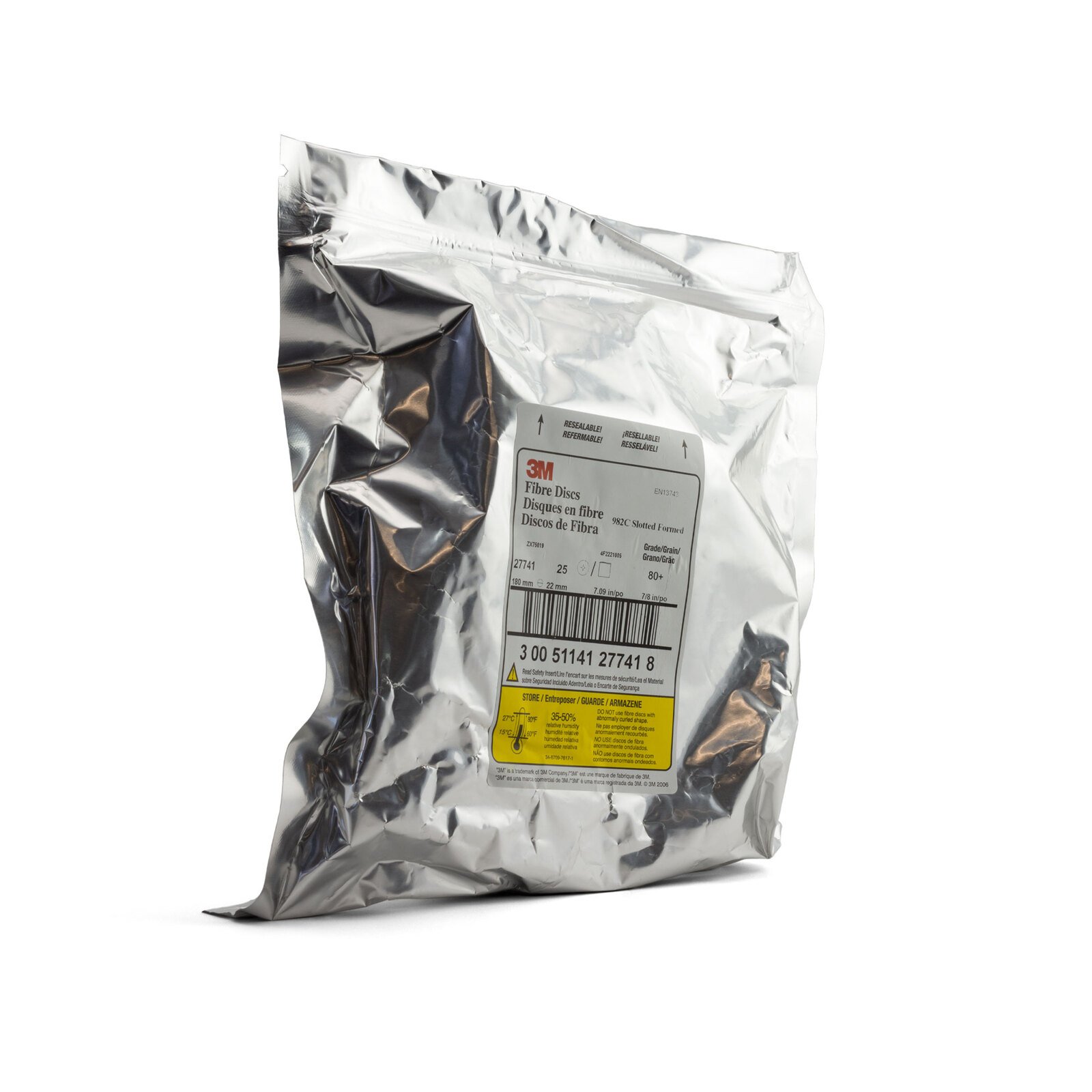 3M Cubitron 2 II 80 Grit Fibre Disc 982C 7" 180mm x 22mm - 25 Each