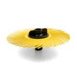 40 x 3M 61500176070 75mm x 9.5mm Scotch-Brite 80 Grit Curved Radial Bristle Brush - 30126 - Image 3