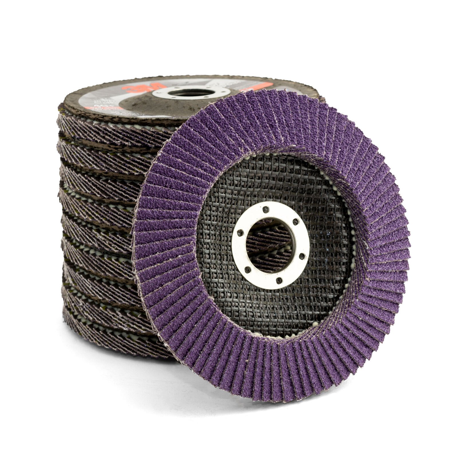 7100379654_100 3M Cubitron 3 1169F 5" 60 Grit Flap Disc 100pk - Image 1