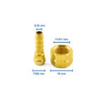 10x 5/8 UNF Left Hand Brass Barb Fitting 5mm Hose - Image 5