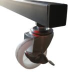 1.8 x 1.8m Red Welding Curtain / Screen and Frame Combo - Image 2