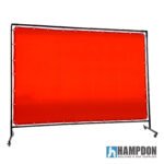 1.8x2.7m Red Welding Curtain & Frame Combo - Image 6