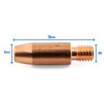 Binzel Style MIG Contact Tips for ALUMINIUM - 0.8mm - 5 pack - M6 x 8mm x 0.8mm