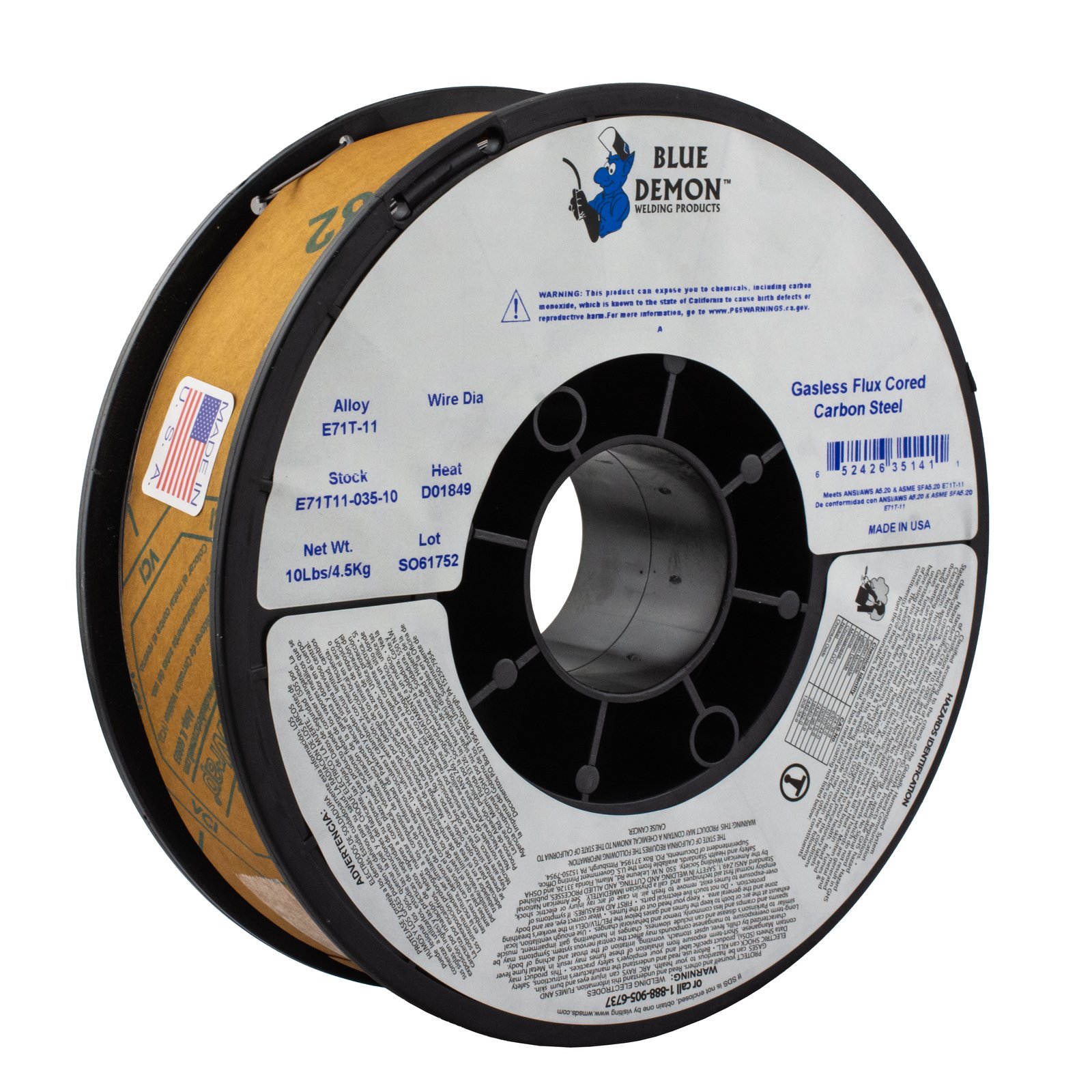 Blue Demon E71T-11 1.2mm Gasless MIG Welding Wire 4.5kg x4