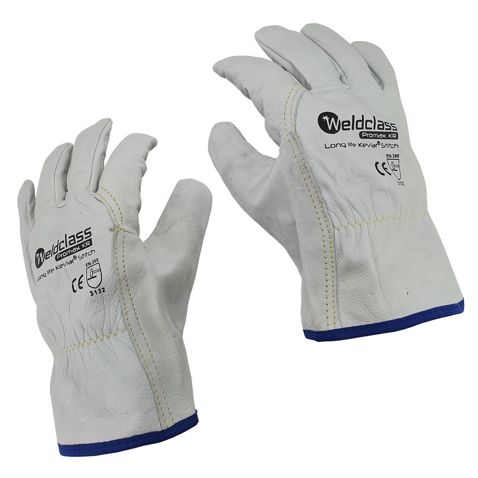 12 x MEDIUM Riggers Gloves Cow Hide Leather