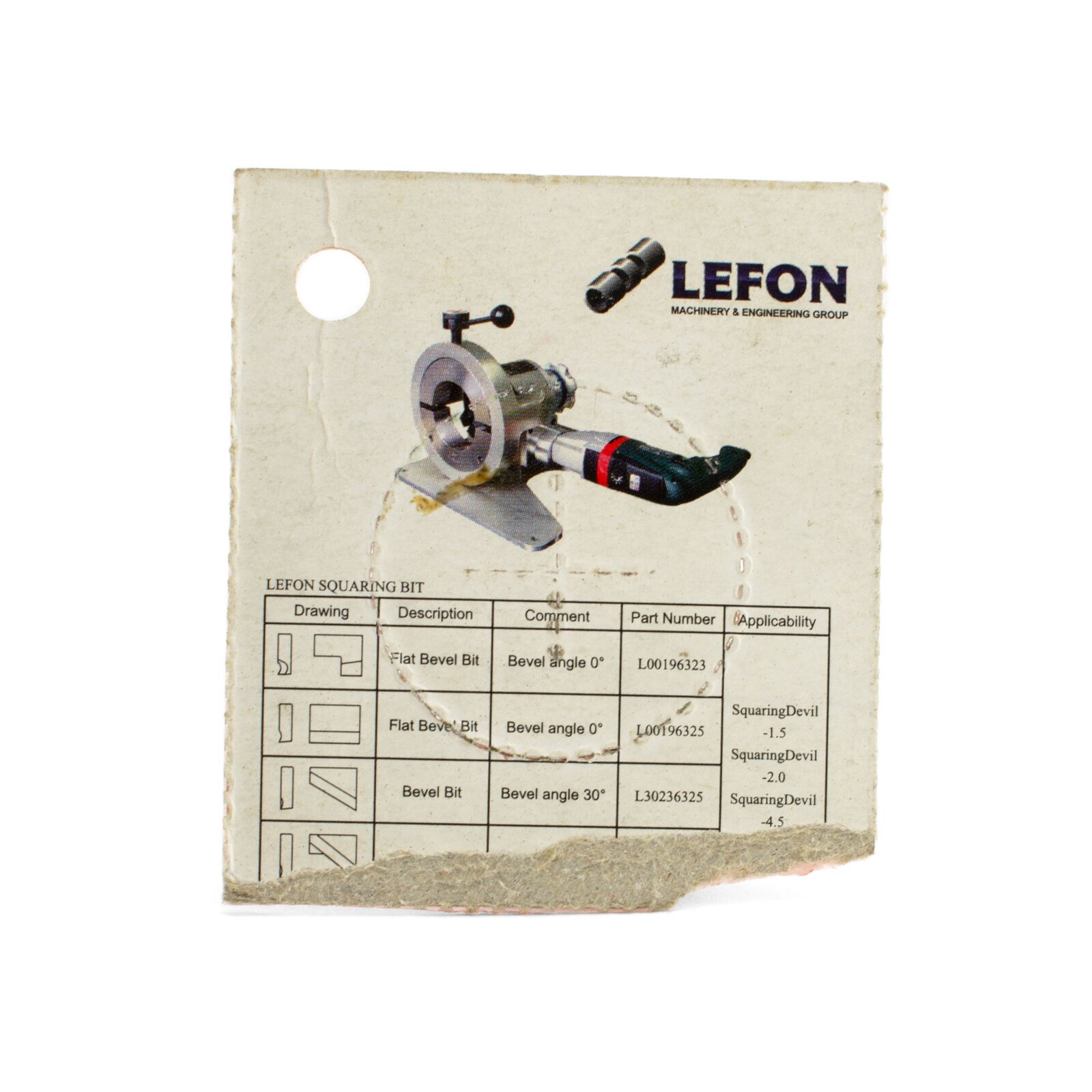 Lefon 0 Degree Flat Bevel Squaring Bit