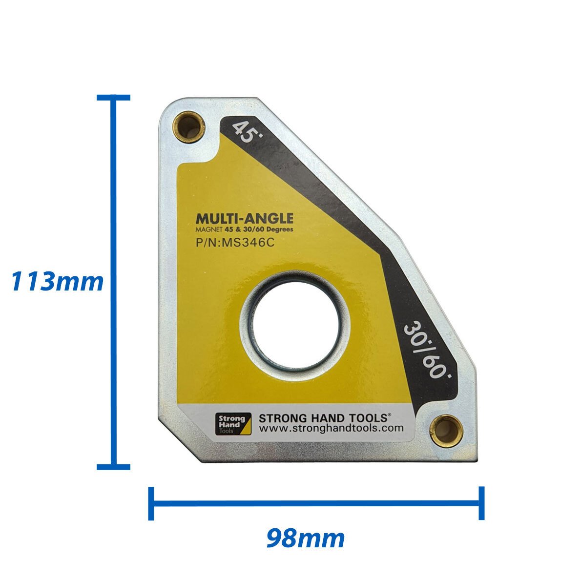 MS346C_2 2 x Strong Hand Multi-Angle Magnet 30° 60° 45° & 90° Degree - 40kg Pull Force - Image 1
