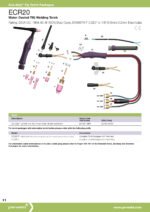 10x TIG Torch Body / Head-20 Series With Valve -Parweld Premium -WP-20- SR-20 - Image 2