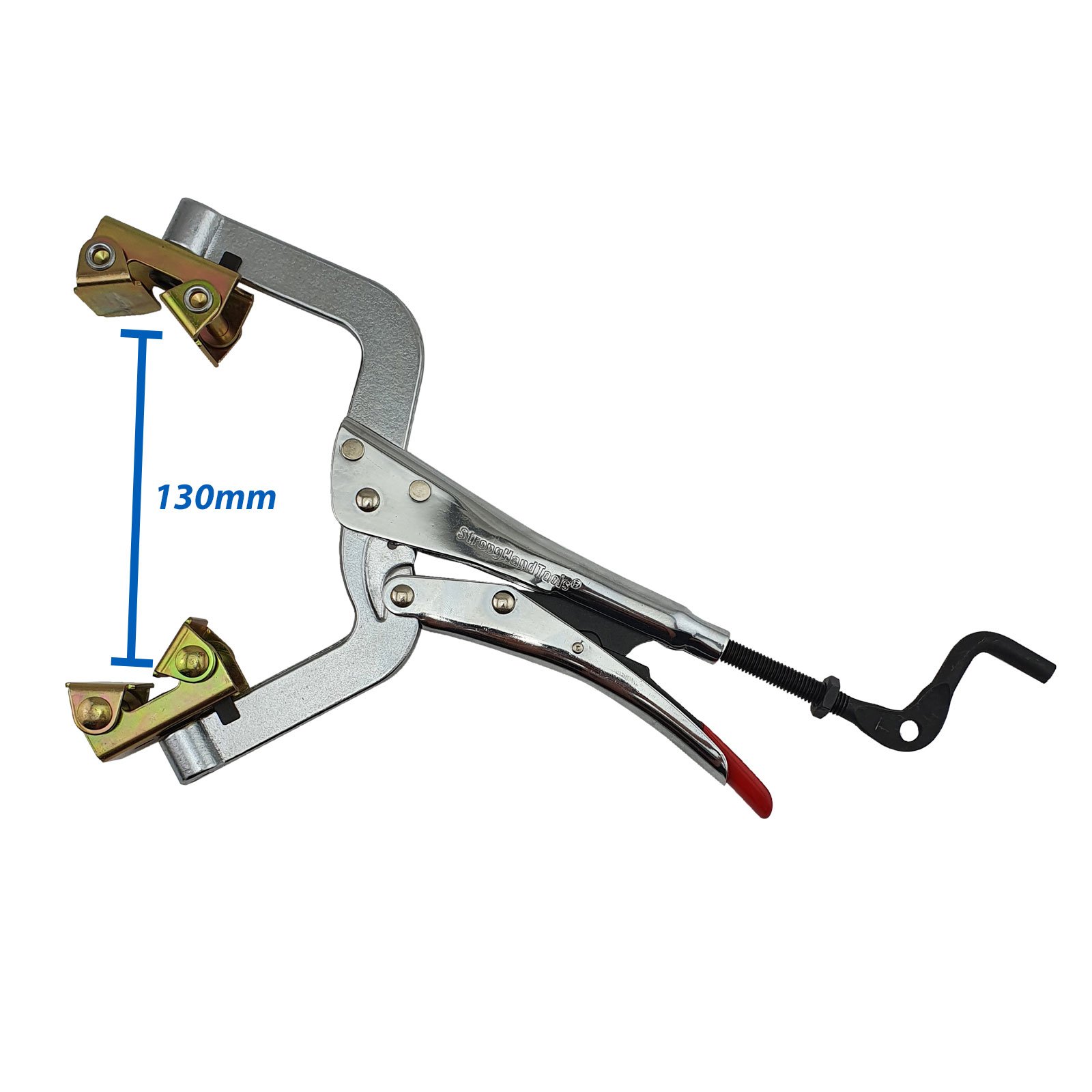 Strong Hand Locking Pipe Pliers 280mm with Adjustable Swivel V-Pads