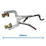 5 x Strong Hand Locking Pipe Pliers 280mm with Adjustable Swivel V-Pads - Image 2