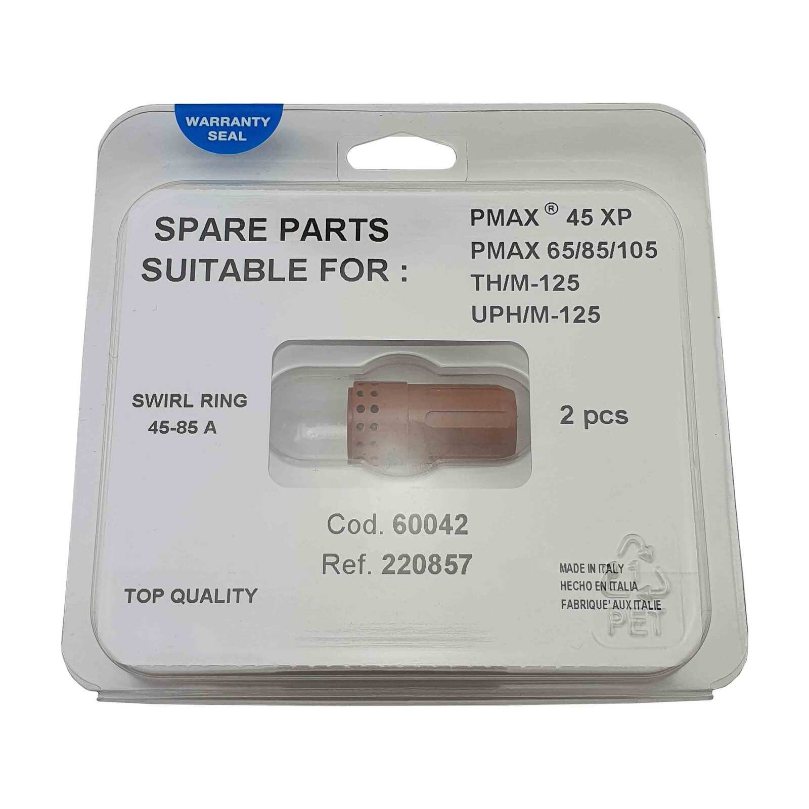 Plasma Cutter Handheld Consumable Kit 65A - Suit Hypertherm Powermax 65 - 21 Piece Kit