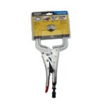 2 x Strong Hand Locking C-Clamp Pliers 280mm Long with Swivel Pad Ends - Image 4