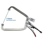 2 x Strong Hand Locking C-Clamp Deep Pliers 480mm Long with Swivel Pad Ends - Image 3