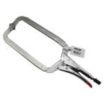 5x 480mm Strong Hand Locking C-Clamp Deep Pliers Swivel Pad