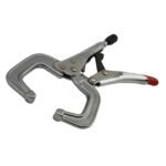 2x 165mm Strong Hand Locking C-Clamp Pliers Round Ends - Image 2