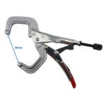 5 x Strong Hand Locking C-Clamp Pliers 165mm Long with Round Ends - Image 4