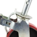 200mm (8"x2") PVC Coated Castors for 2 Ton Pipe Stand 900 lbs (410kg) Load Rating - 1 Each - Image 3