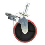 200mm (8"x2") PVC Coated Castors for 2 Ton Pipe Stand 900 lbs (410kg) Load Rating - 4 Each - Image 2