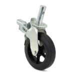 200mm Rubber Coated Castors 2 Ton 900 lbs Load 4 E - Image 3