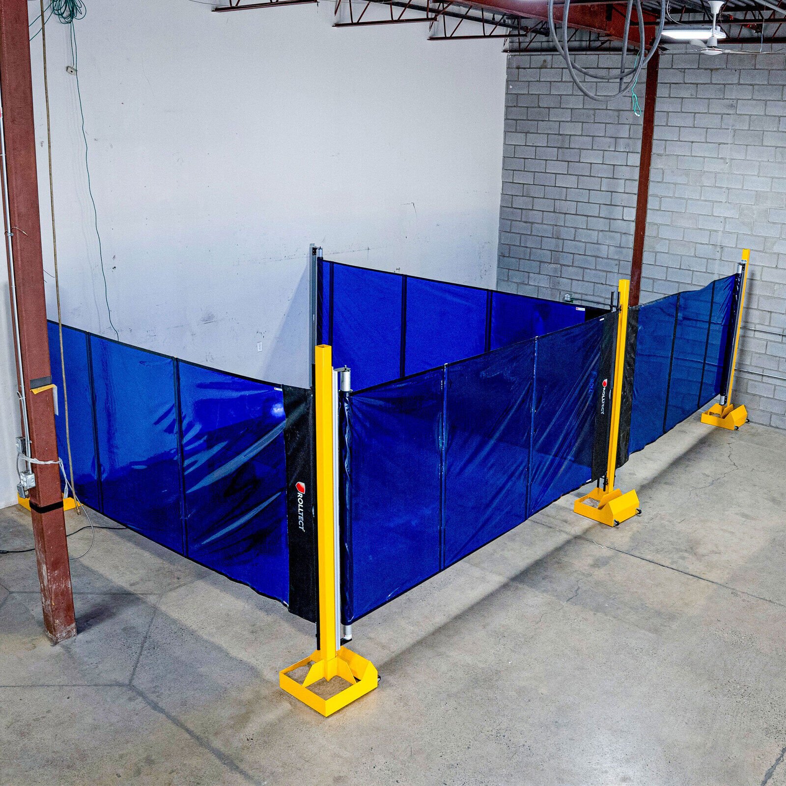 20 x Screen Welding Bay Fit out Kit - Retractable Welding Screen / Curtain - 6m long