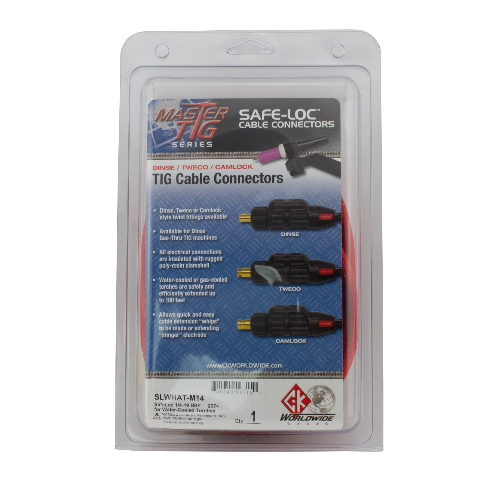 CK Kemppi 1 Piece TIG Torch Water Cooled Adaptor