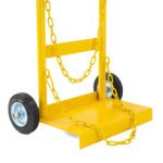 D Size Gas Cylinder Bottle Trolley Telescopic with Rubber Wheels - Image 5