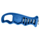 2 x Stainless Steel Wire Brush - Blue Plastic Handle Single Row S/S - Image 3