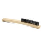 Mild Steel Wire Brush - Wooden Handle 4 Row - 1 Each - Image 2