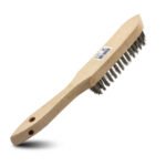 12 x Stainless Steel Wire Brush - Wooden Handle 4 Row S/S