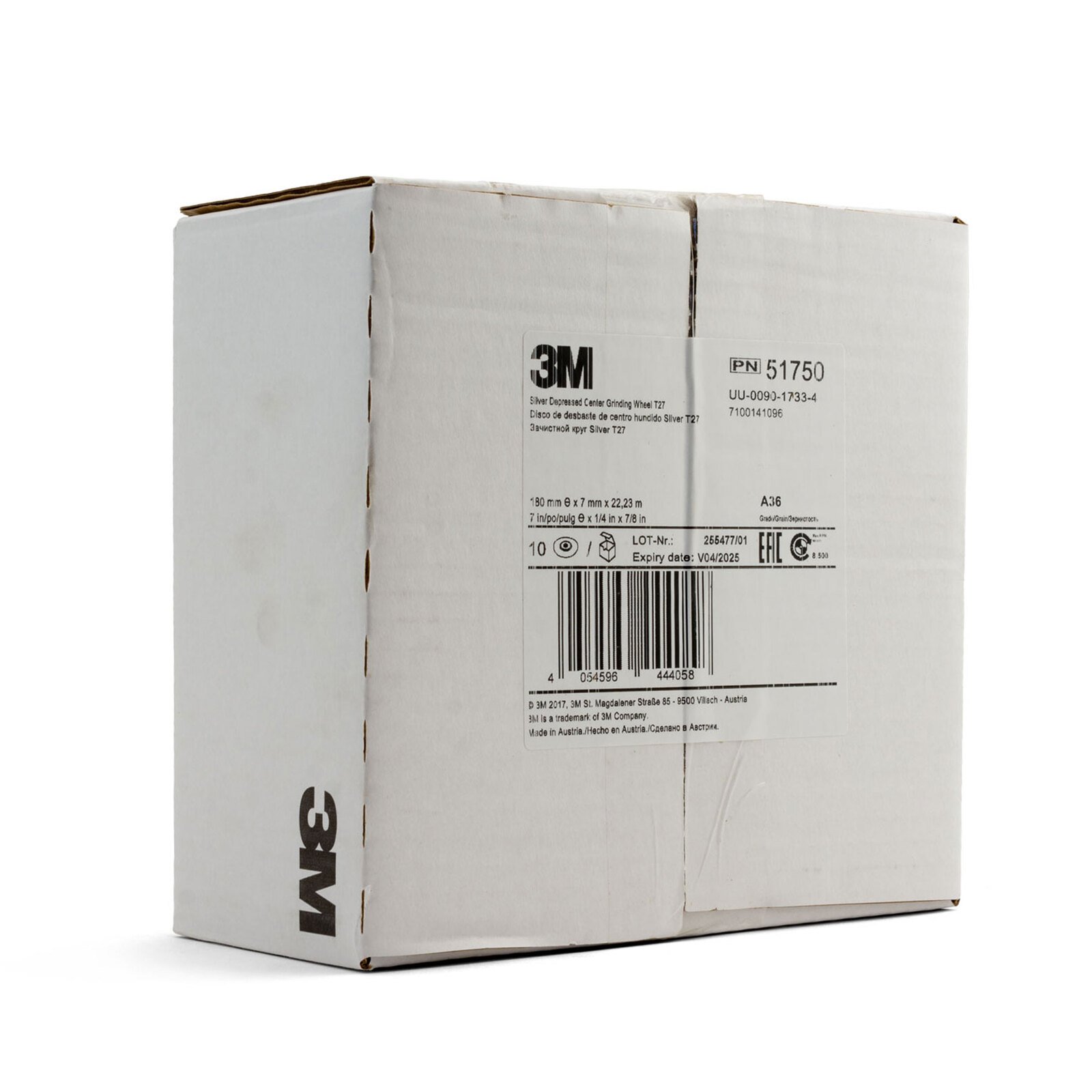 3M 51750 7" Silver Rigid Grinding Disc 100pk