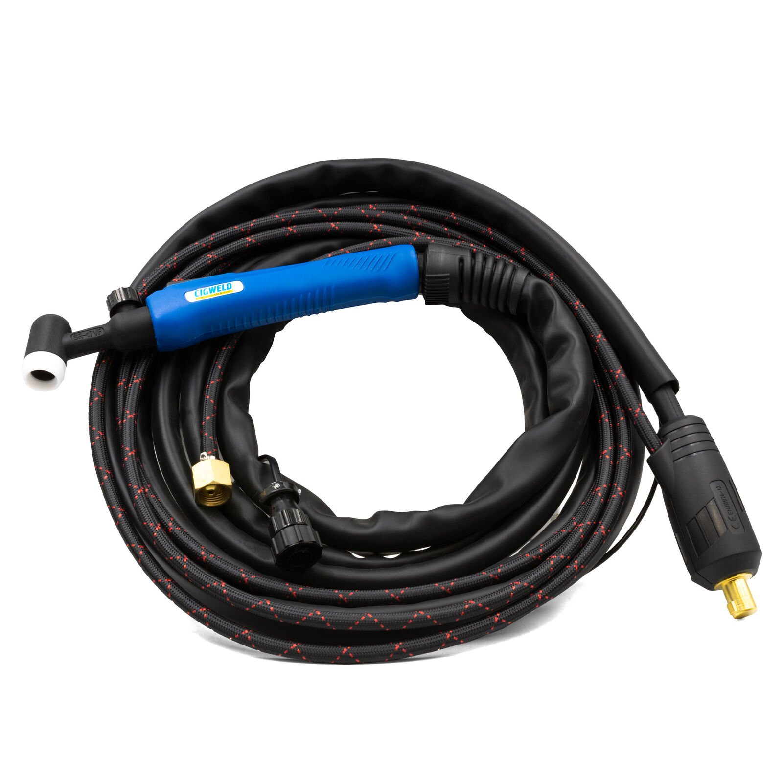 4m WP17 with Valve TIG Torch to Suit Cigweld Machines with 8 Pin Connector - Suits WS, TM & BV