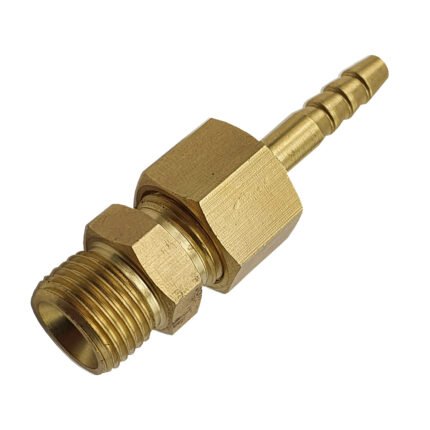 5/8 UNF Brass Barb fitting with 5mm Barb + Female to Male Adaptor